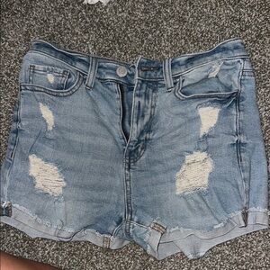 SO Blue Jean Shorts with Distressed Design